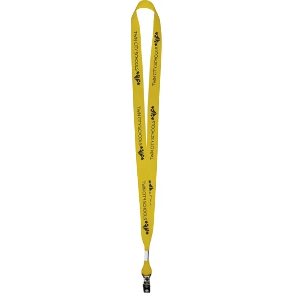 Screen printed 5/8" lanyard made of grosgrain poly ribbon material.... from ASI 54100 Fields Manufacturing Inc / Fields