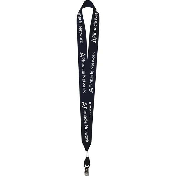 Screen printed 7/8" lanyard made of poly ribbon material.... from ASI 54100 Fields Manufacturing Inc / Fields