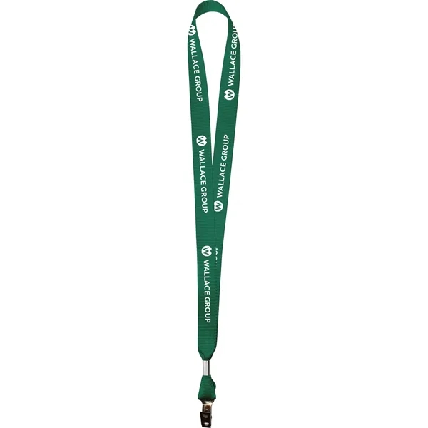 Screen printed 3/4" lanyard made of poly ribbon material.... from ASI 54100 Fields Manufacturing Inc / Fields
