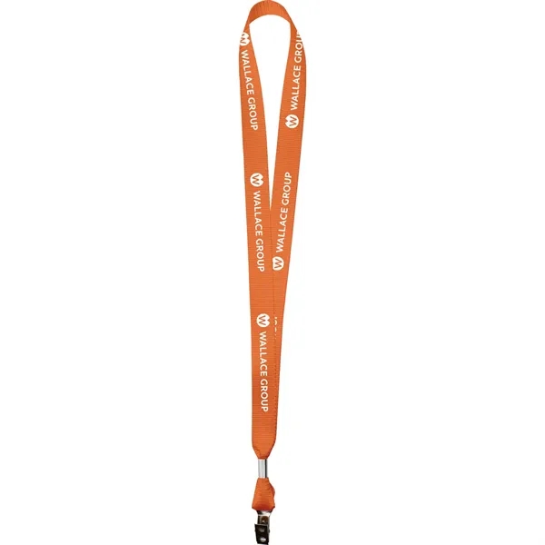 Screen printed 3/4" lanyard made of poly ribbon material.... from ASI 54100 Fields Manufacturing Inc / Fields