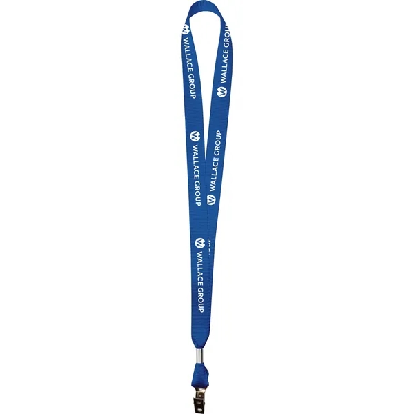 Screen printed 3/4" lanyard made of poly ribbon material.... from ASI 54100 Fields Manufacturing Inc / Fields
