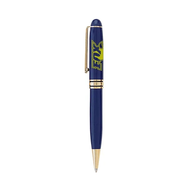 Twist action ballpoint pen with elegant enamel finish, shiny gold trims... from ASI 31517 Admart Products / Admart Line
