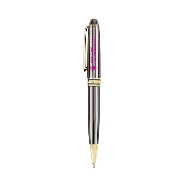 Twist action ballpoint pen with elegant enamel finish, shiny gold trims... from ASI 31517 Admart Products / Admart Line