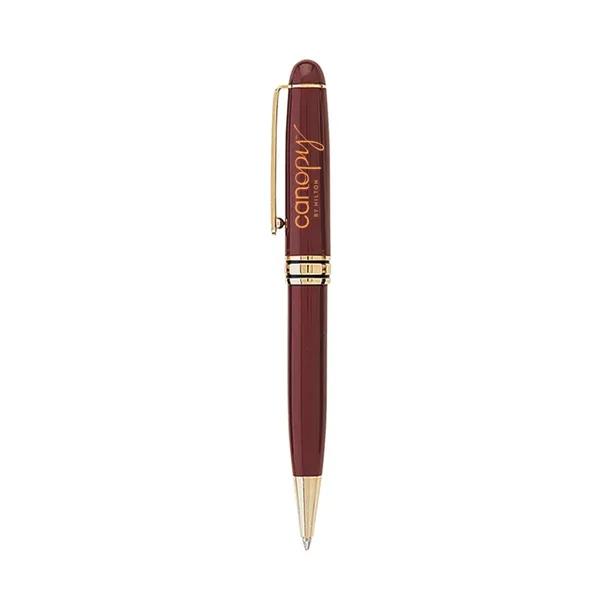 Twist action ballpoint pen with elegant enamel finish, shiny gold trims... from ASI 31517 Admart Products / Admart Line