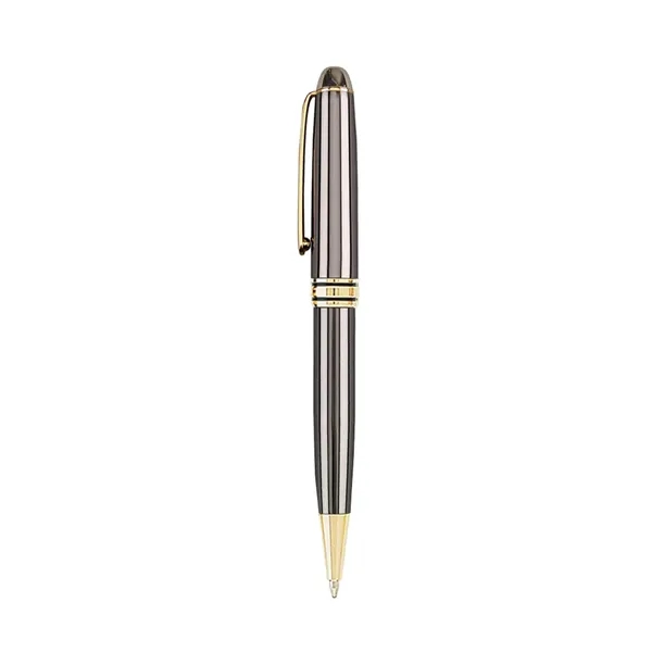 Twist action ballpoint pen with elegant enamel finish, shiny gold trims... from ASI 31517 Admart Products / Admart Line