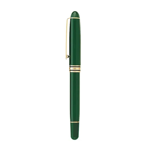 Cap-off roller ball pen with enamel finish barrel, shiny gold trims... from ASI 31517 Admart Products / Admart Line