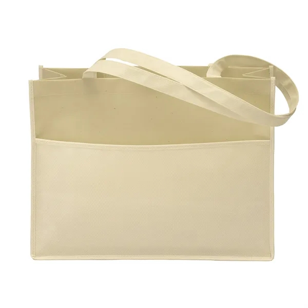 Matte Laminated Non-Woven Polypropylene Tote with a subtle canvas look.... from ASI 37940 Bag Makers Inc