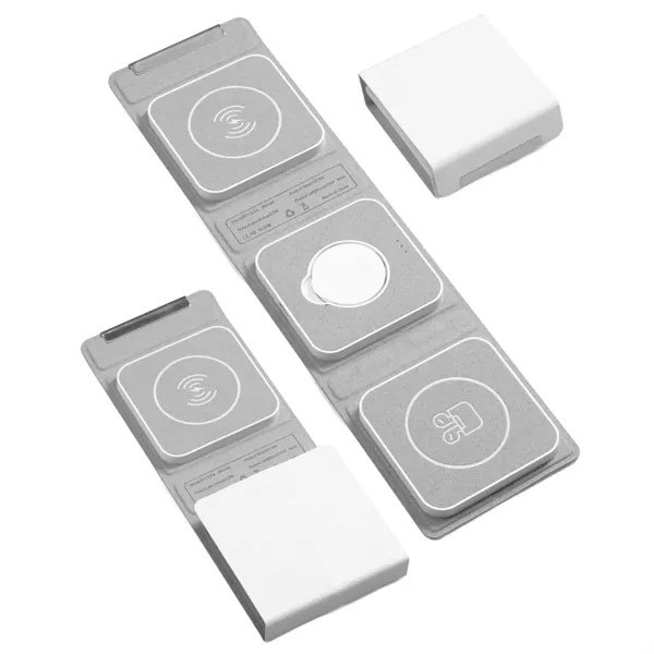3 in 1 magnetic foldable wireless charger plus 1 color silkscreen... from ASI 37218 Athena Promo (tm)