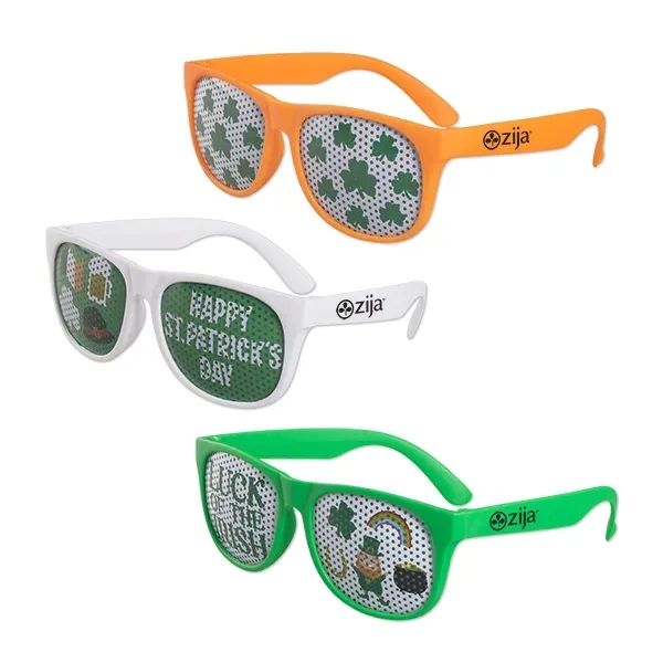 Plastic St. Patrick's Day sunglasses with UV400 lenses.... from ASI 98360 WOWLine / WOWLine®