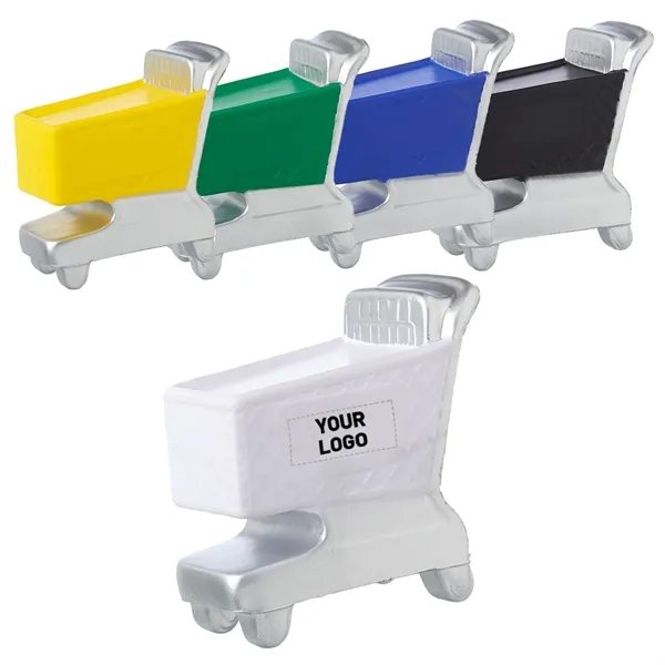 Shopping cart shape stress relief ball plus 1 color silkscreen imprint... from ASI 37218 Athena Promo (tm)
