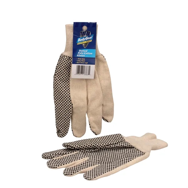 Pair of poly-cotton gloves with PVC dots.... from ASI 84514 Safety Made