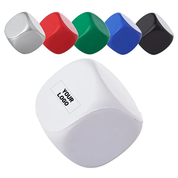 Cube shape stress relief ball plus 1 color silkscreen imprint on... from ASI 37218 Athena Promo (tm)