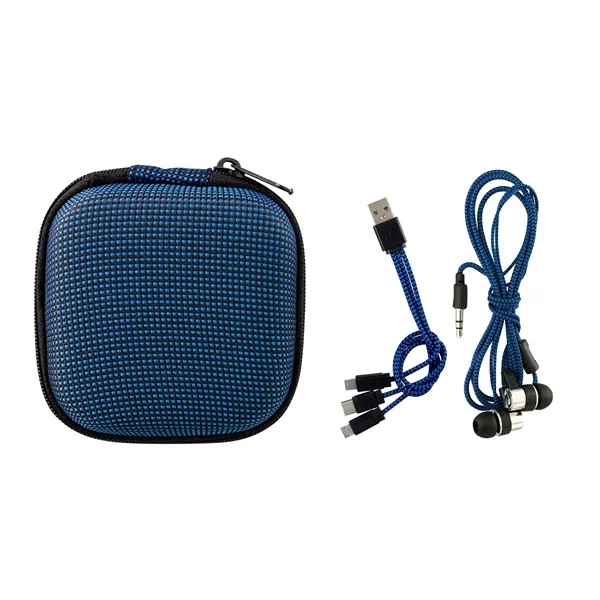 TEXTURED CHARGING CABLE EAR BUD KIT... from ASI 30208 A P Specialties
