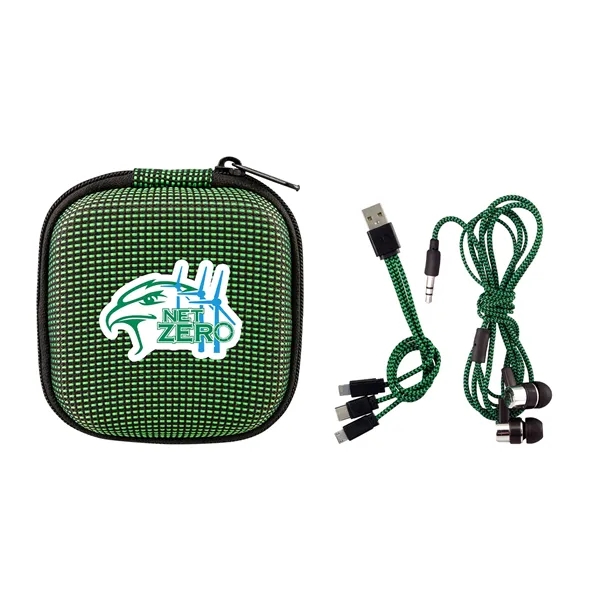 TEXTURED CHARGING CABLE EAR BUD KIT... from ASI 30208 A P Specialties