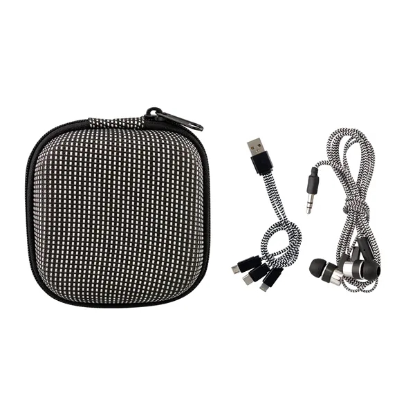 TEXTURED CHARGING CABLE EAR BUD KIT... from ASI 30208 A P Specialties