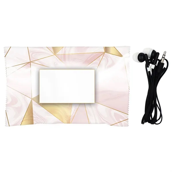 Marble Wrapped Up Ear Bud Set... from ASI 30208 A P Specialties / AP Specialties