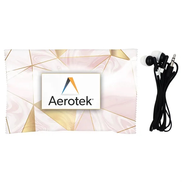 Marble Wrapped Up Ear Bud Set... from ASI 30208 A P Specialties / AP Specialties