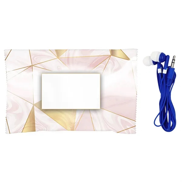 Marble Wrapped Up Ear Bud Set... from ASI 30208 A P Specialties / AP Specialties