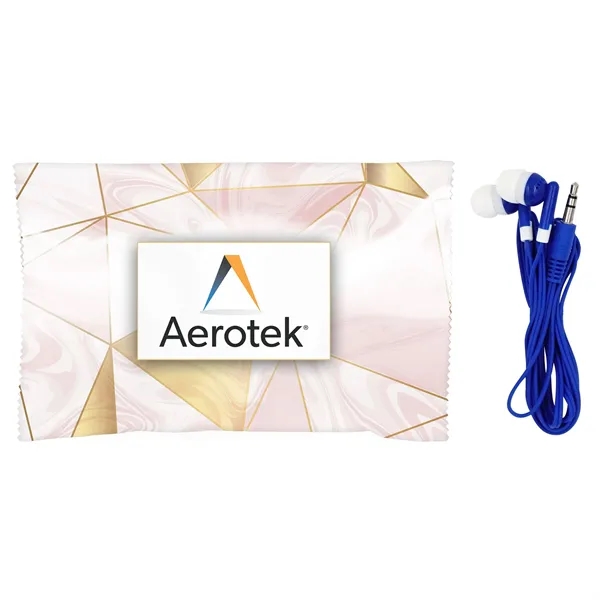 Marble Wrapped Up Ear Bud Set... from ASI 30208 A P Specialties / AP Specialties