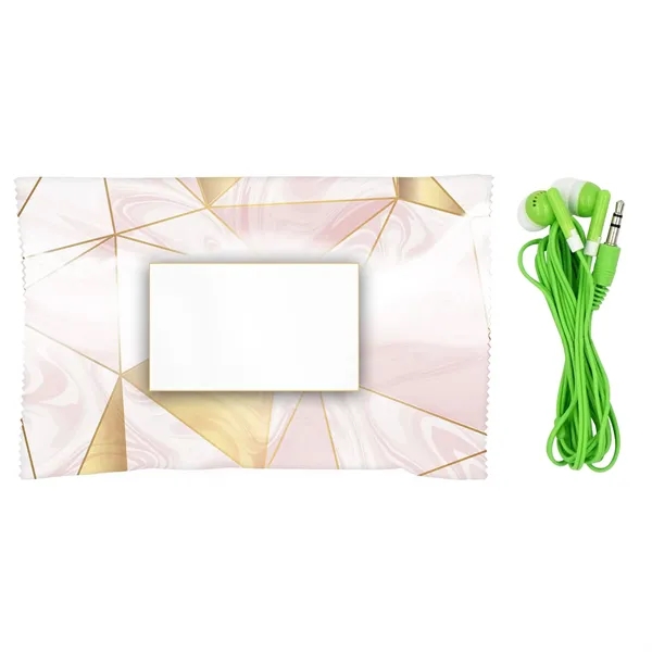 Marble Wrapped Up Ear Bud Set... from ASI 30208 A P Specialties / AP Specialties