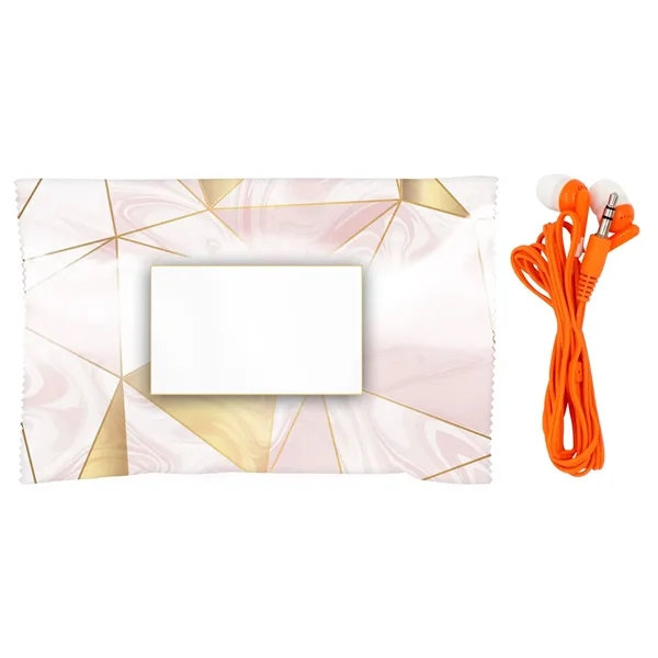 Marble Wrapped Up Ear Bud Set... from ASI 30208 A P Specialties / AP Specialties