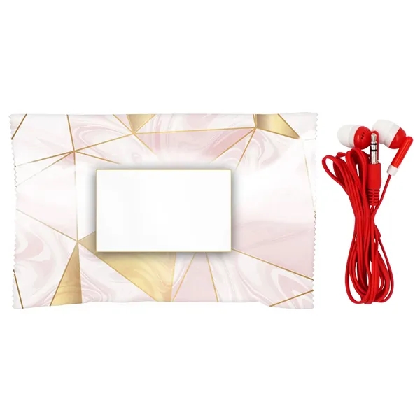 Marble Wrapped Up Ear Bud Set... from ASI 30208 A P Specialties / AP Specialties