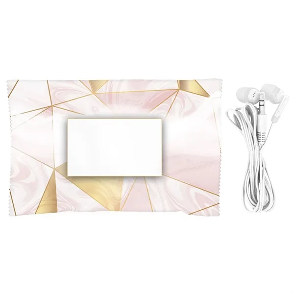 Marble Wrapped Up Ear Bud Set... from ASI 30208 A P Specialties / AP Specialties