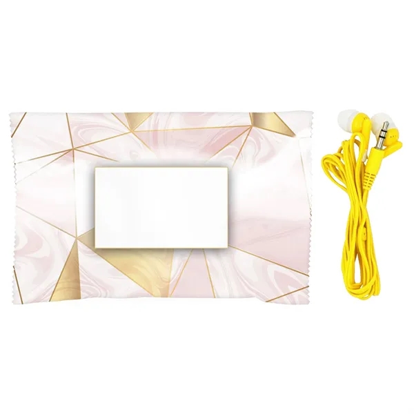 Marble Wrapped Up Ear Bud Set... from ASI 30208 A P Specialties / AP Specialties