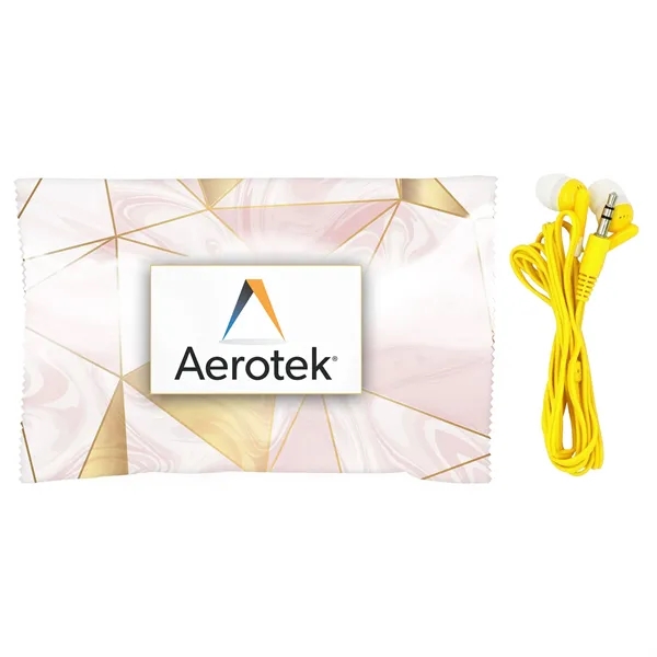 Marble Wrapped Up Ear Bud Set... from ASI 30208 A P Specialties / AP Specialties