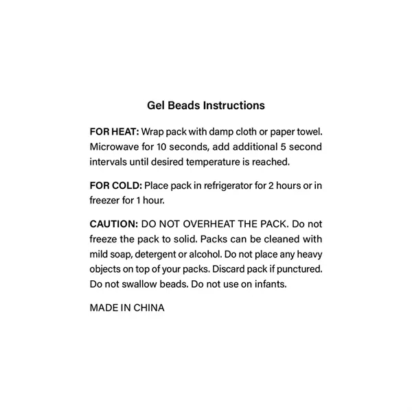 Fireman Bert gel bead packs for hot and cold therapy.... from ASI 34415 Alpi International LTD