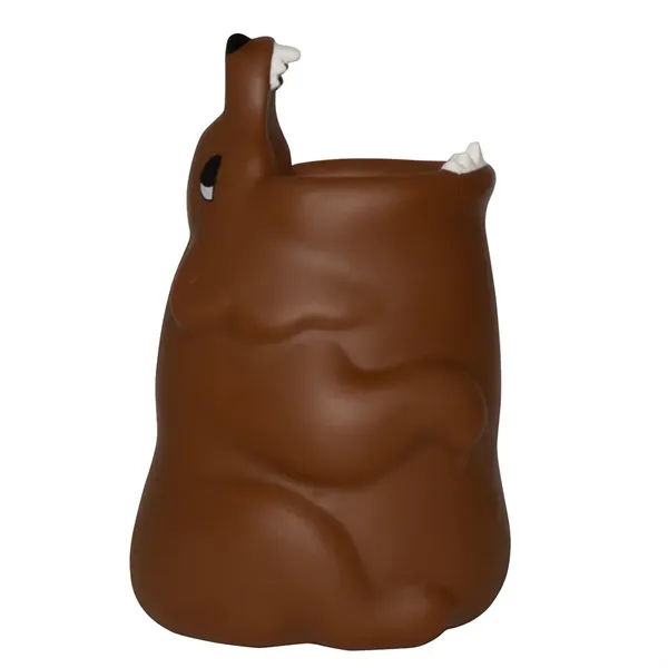 5.5" x 3" plastic bear shaped pen holder.... from ASI 34415 Alpi International LTD