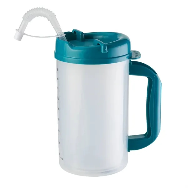 Measurement mug with lid, 32 oz. plus 1 color silkscreen imprint... from ASI 37218 Athena Promo (tm)