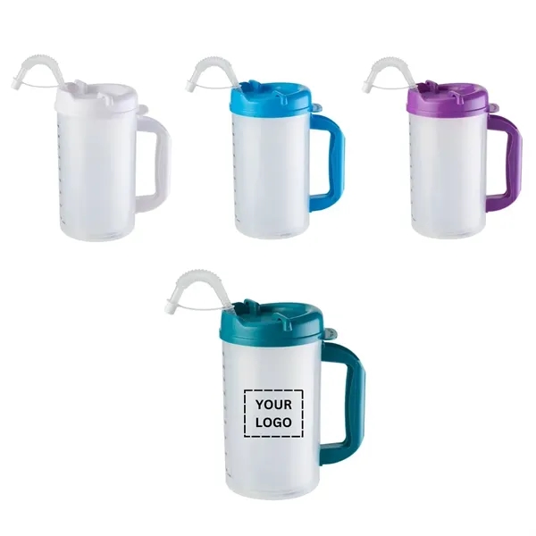 Measurement mug with lid, 32 oz. plus 1 color silkscreen imprint... from ASI 37218 Athena Promo (tm)