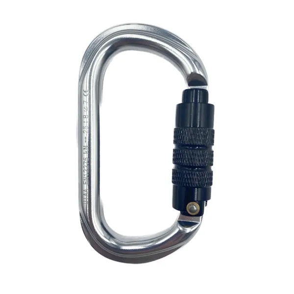 D Ring twist gate aluminum carabiner plus laser engraving on 1... from ASI 37218 Athena Promo (tm)
