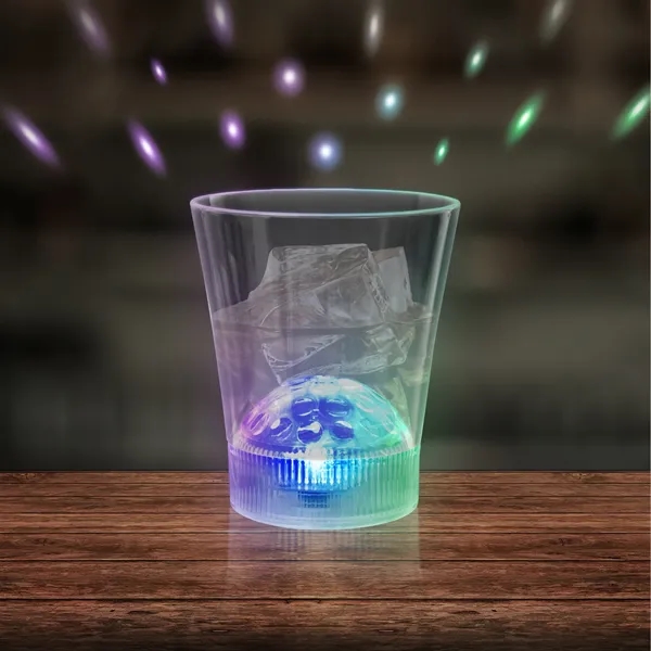 8 oz. rocks glass with LED light up disco ball.... from ASI 42016 Brighter Promotions Inc / Chemical Light™