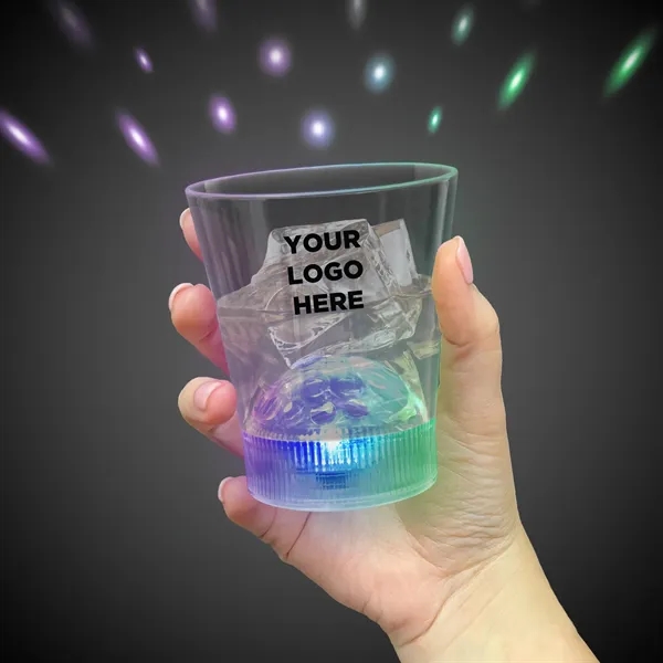 8 oz. rocks glass with LED light up disco ball.... from ASI 42016 Brighter Promotions Inc / Chemical Light™