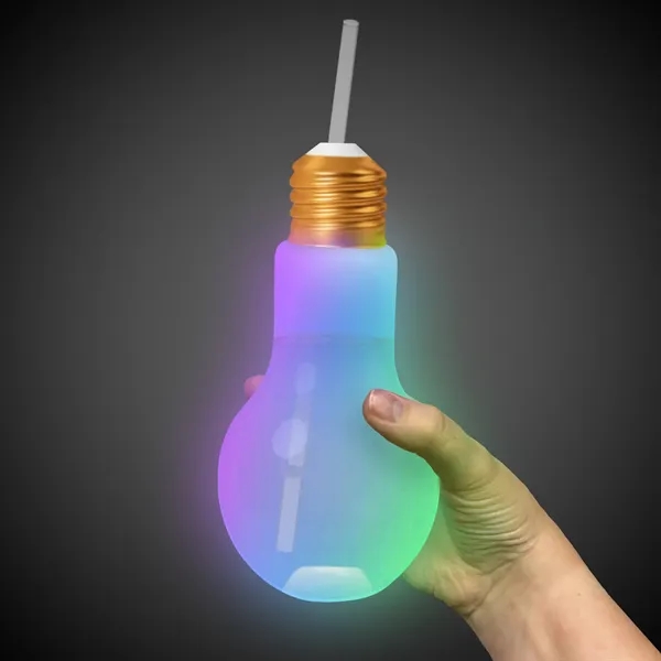 16 oz. light bulb shaped plastic cup with screw on metal... from ASI 42016 Brighter Promotions Inc