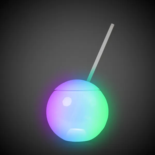 20 oz. opaque tumbler with straw and bright multicolored LED lights.... from ASI 42016 Brighter Promotions Inc