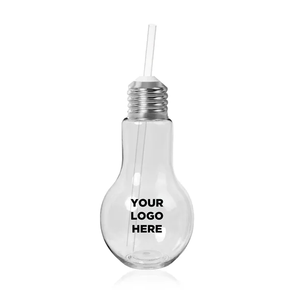 16 oz. light bulb shaped cup with straw and screw-on metal... from ASI 42016 Brighter Promotions Inc / Chemical Light™