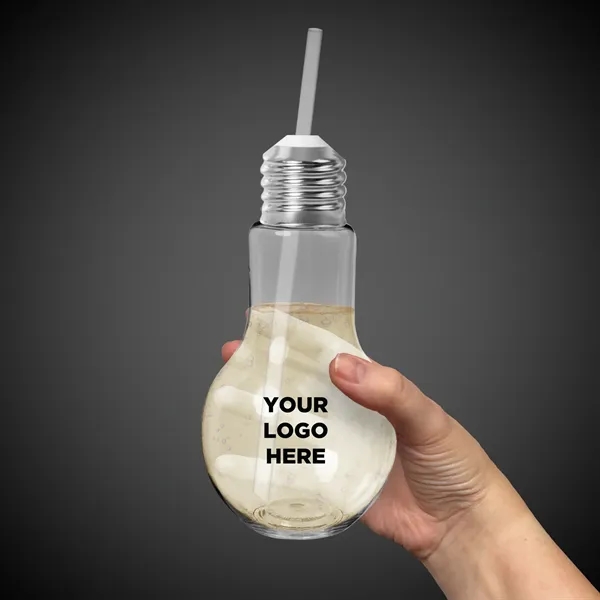 16 oz. light bulb shaped cup with straw and screw-on metal... from ASI 42016 Brighter Promotions Inc / Chemical Light™