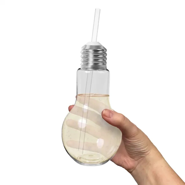 16 oz. light bulb shaped cup with straw and screw-on metal... from ASI 42016 Brighter Promotions Inc / Chemical Light™