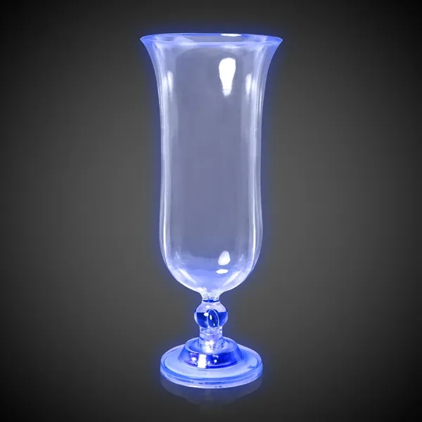 16 oz. clear plastic hurricane glass with multi-colored LED lights with... from ASI 42016 Brighter Promotions Inc