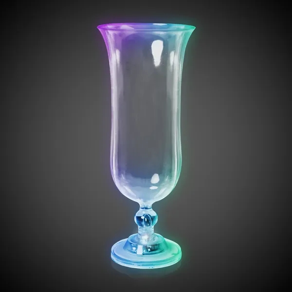 16 oz. clear plastic hurricane glass with multi-colored LED lights with... from ASI 42016 Brighter Promotions Inc
