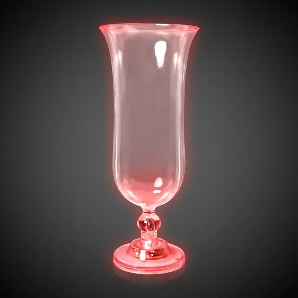 16 oz. clear plastic hurricane glass with multi-colored LED lights with... from ASI 42016 Brighter Promotions Inc