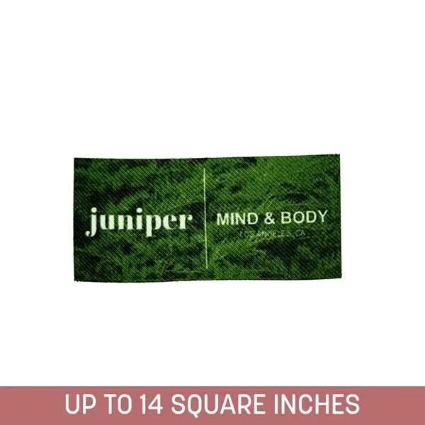 Custom sublimated iron-on patch up to 14 sq. inches, made of... from ASI 92980 WOV-IN® / Universal Strap/Wov-In Line