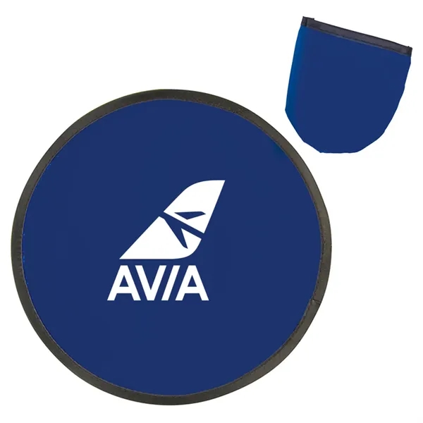 10" folding polyester flying disc with color match storage pouch.... from ASI 63549 Jornik Manufacturing Corp