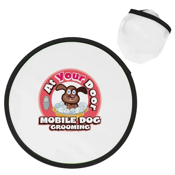 10" folding polyester flying disc toy with storage case.... from ASI 63549 Jornik Manufacturing Corp