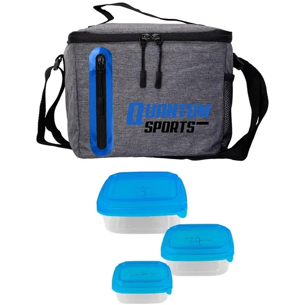 9" x 6.5" x 7.5" cooler bag with square portion control... from ASI 39552 BEL Promo