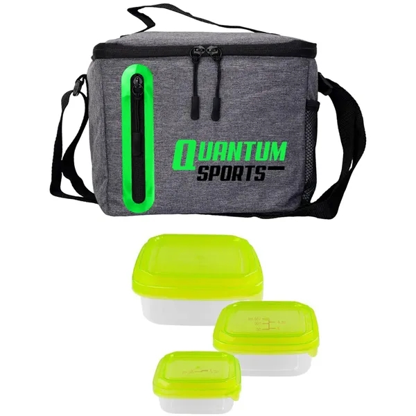 9" x 6.5" x 7.5" cooler bag with square portion control... from ASI 39552 BEL Promo