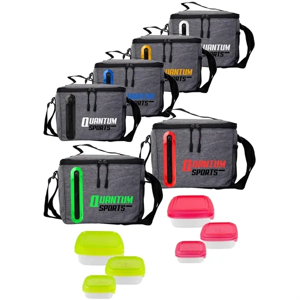 9" x 6.5" x 7.5" cooler bag with square portion control... from ASI 39552 BEL Promo